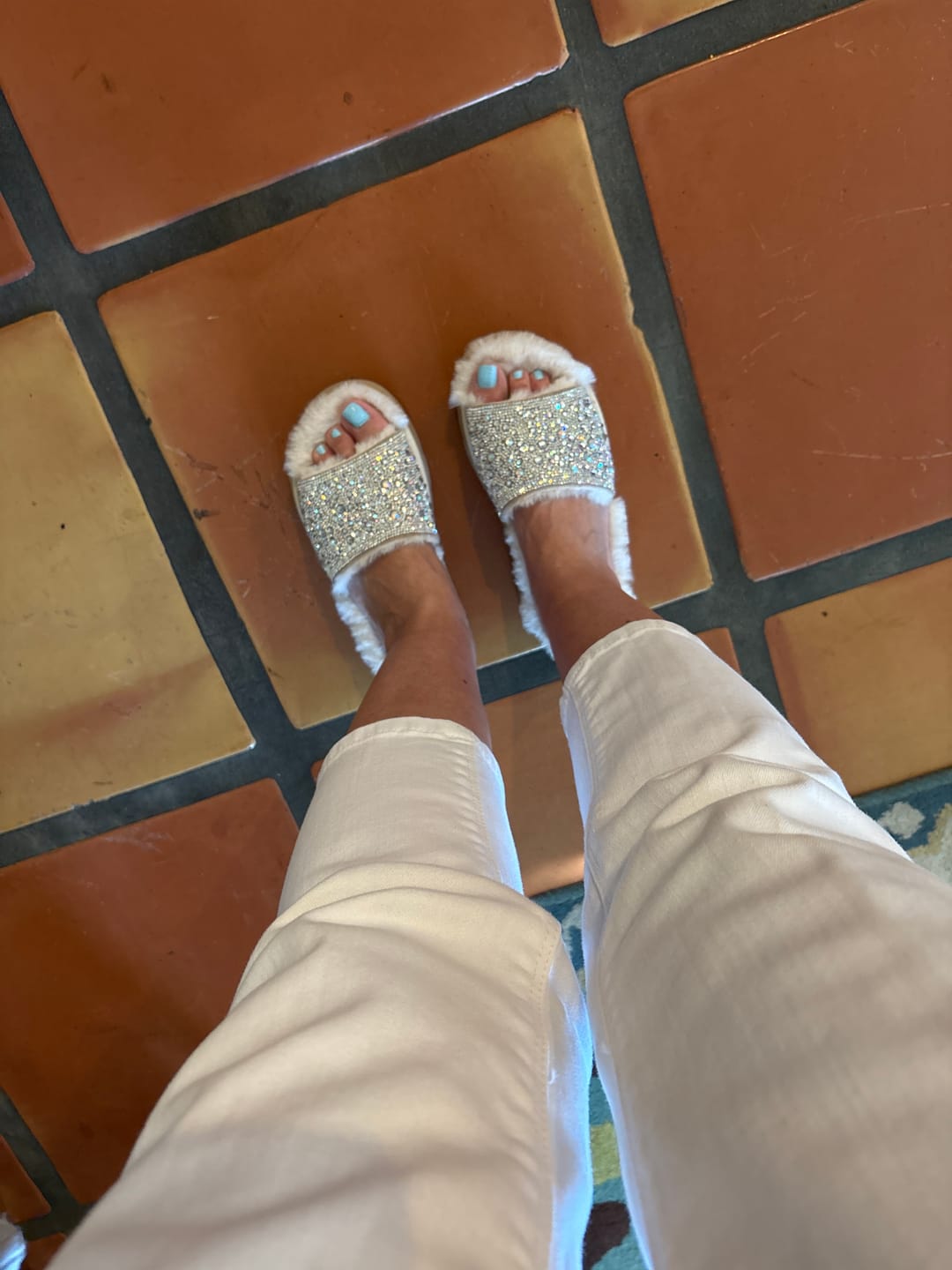 Customer photo review of Corky's Clear Rhinestones It's Official Shoes