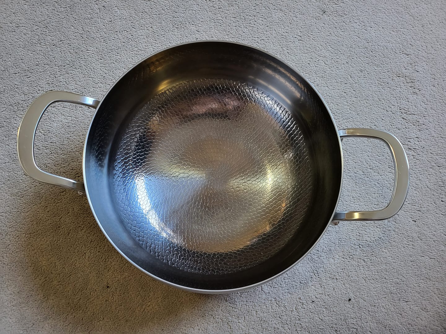 Customer photo review of Hand-Hammered Deep Titanium Pot