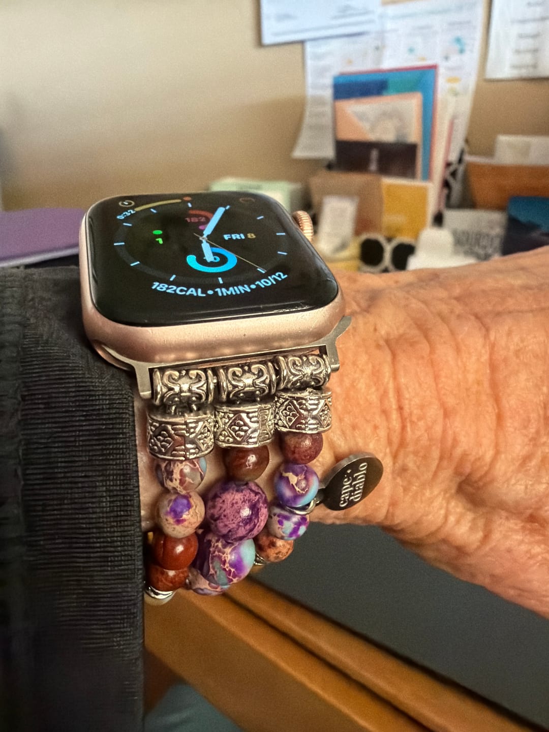 Customer photo review of Intense Jasper Stretch Apple Watch Strap