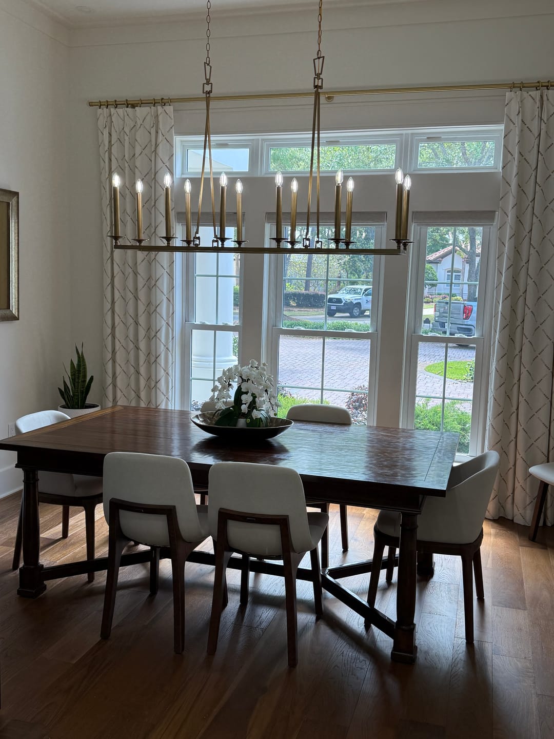 Customer photo review of Wineyard Wheel Barrel Rectangular Linear Chandelier