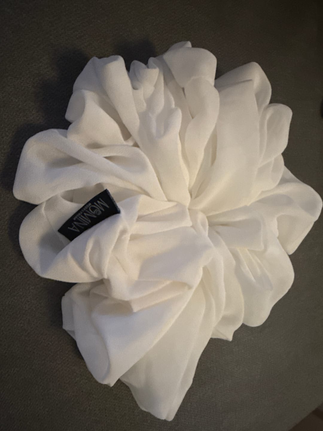 Customer photo review of Chiffon Hijab Scrunchie - Soft White