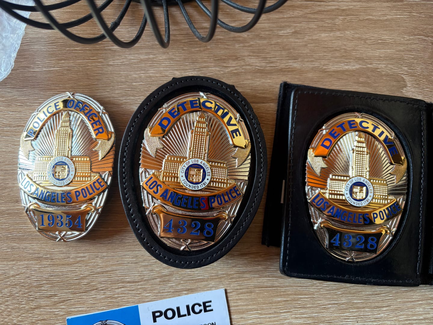 Customer photo review of LAPD Detective Los Angeles Police Badge Premium Enamel Exact Replica