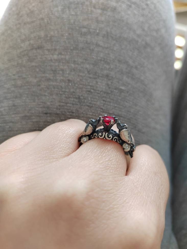 Customer photo review of Vampire Bat Ring