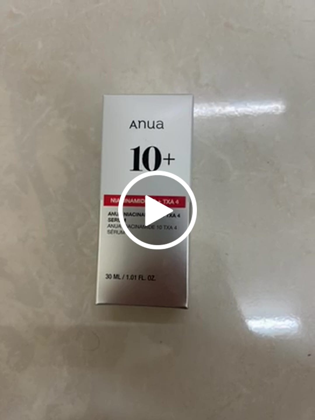 Customer video review of Anua Niacinamide 10% + TXA 4% Spot Correcting Serum – Brightening & Pore Care 30ml