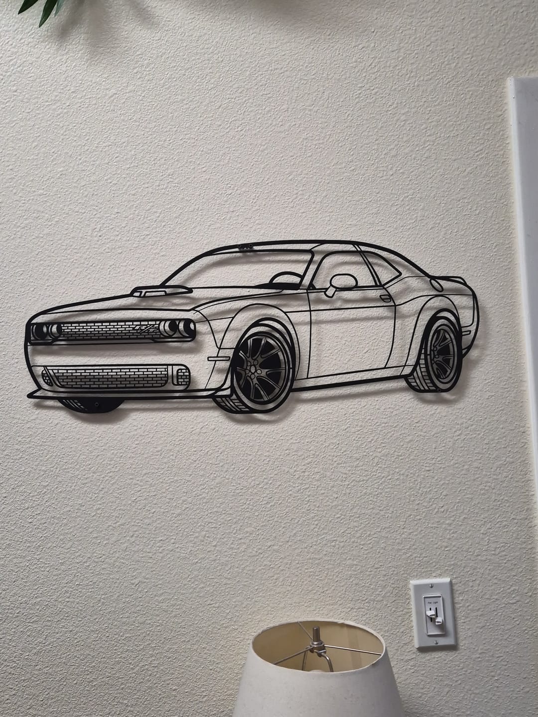 Customer photo review of 2023 Challenger Perspective Metal Car Wall Art - MT0435