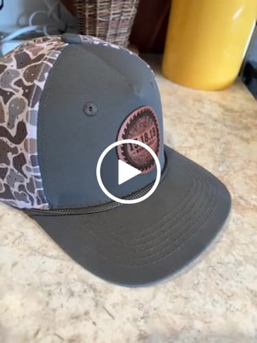 Customer video review of Custom Leather Patch Perforated Rope Hat - Blank Rope Hats