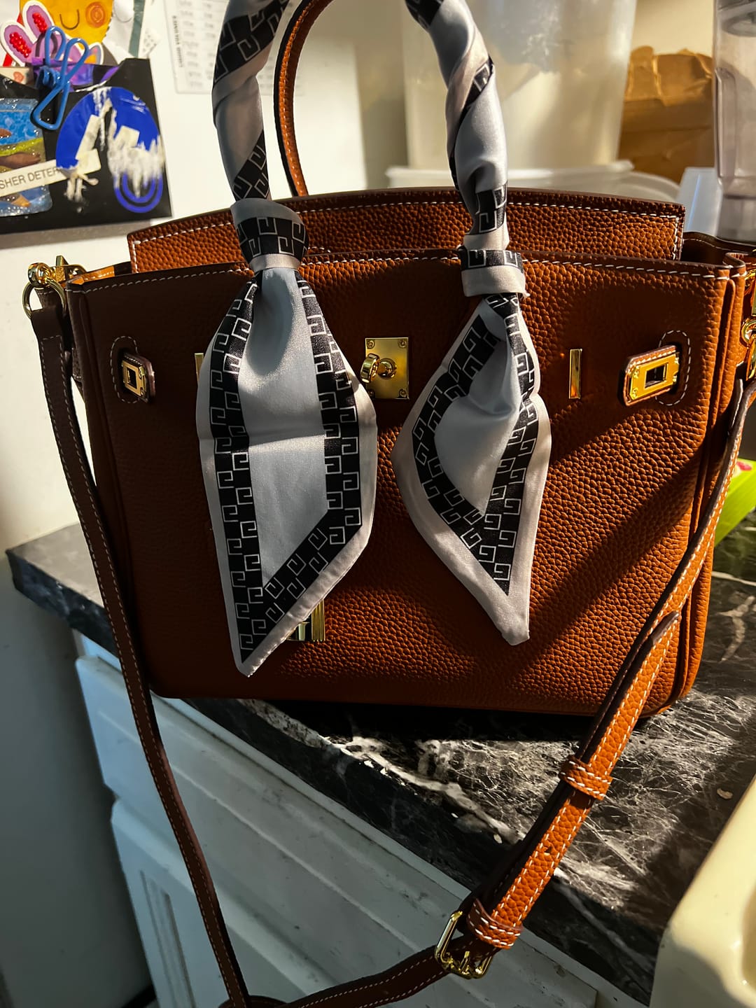 Customer photo review of LALUVA Warkin Bags Genuine Leather
