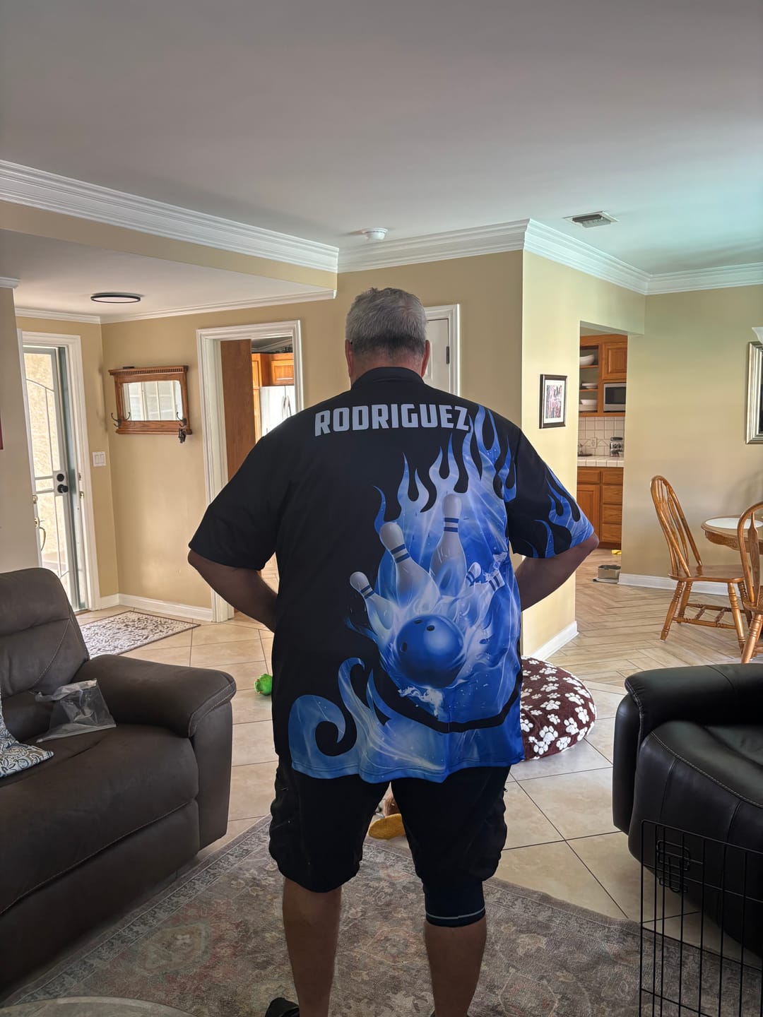 Customer photo review of Custom Black & Blue Bowling Shirts For Men & Women Flame Bowling Team Jersey Quarter-Zip BDT536