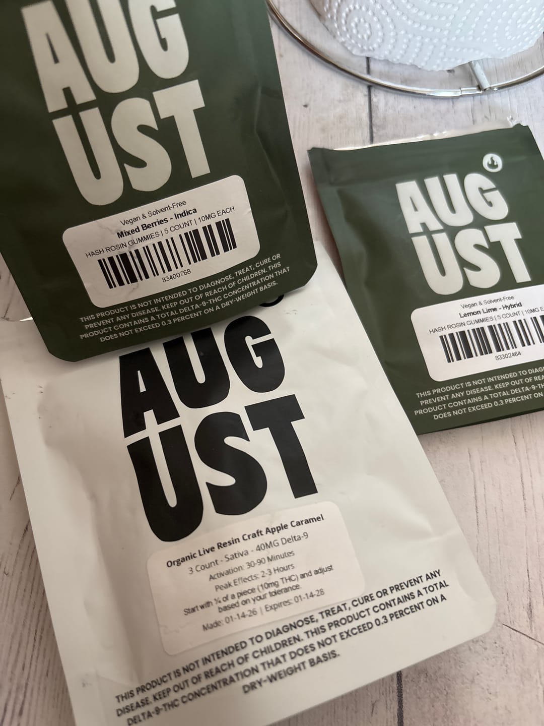 Customer photo review of Hash Rosin Gummies