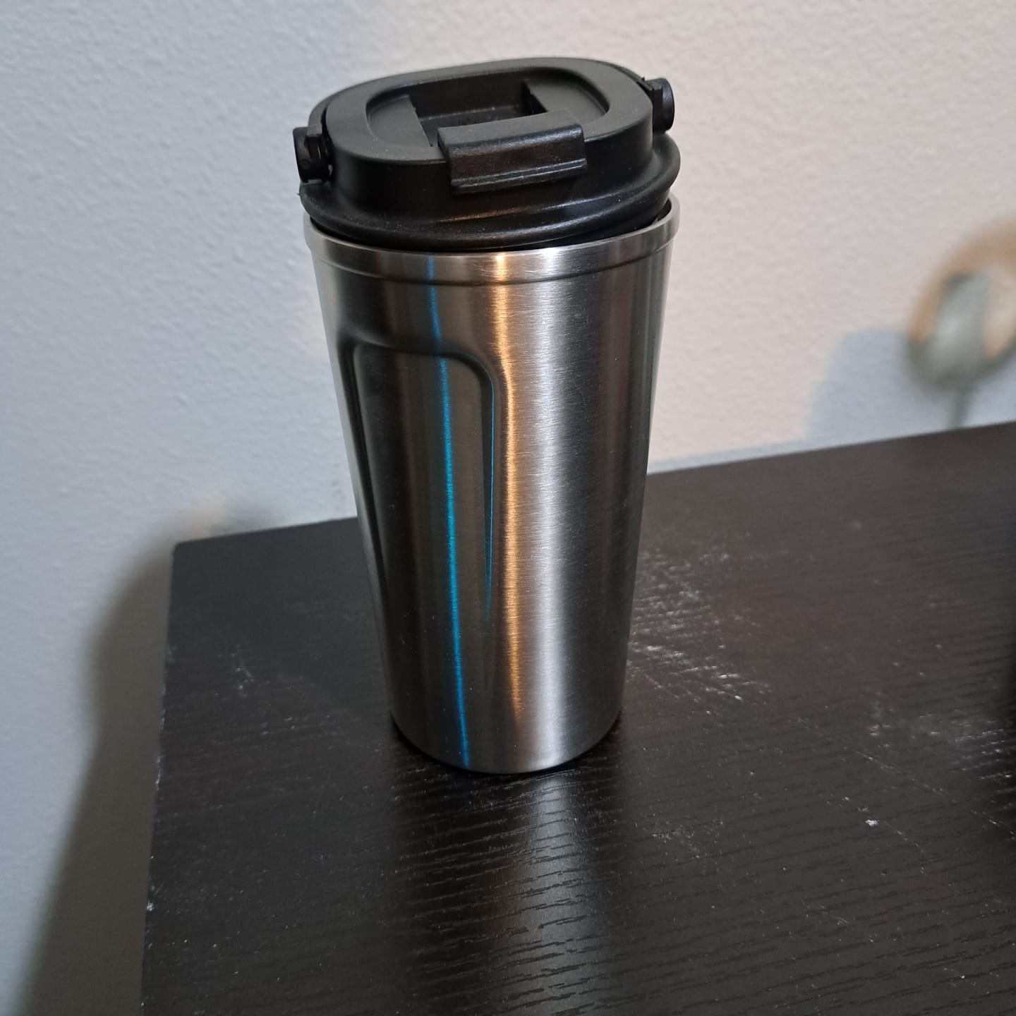 Customer photo review of Stainless Steel Double Wall Insulated Coffee Mug with Lid and Handle - 12 oz & 16 oz