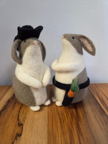 Customer photo review of Bunnies & Carrots Needle Felting Kit