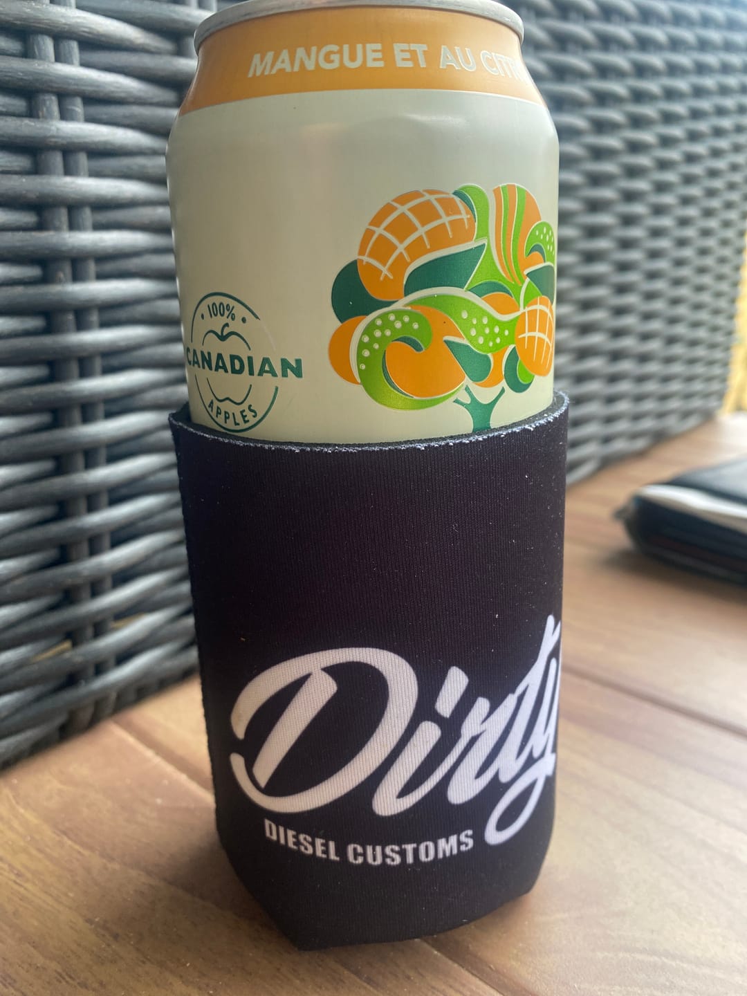 Customer photo review of Dirty Diesel Beer Koozies