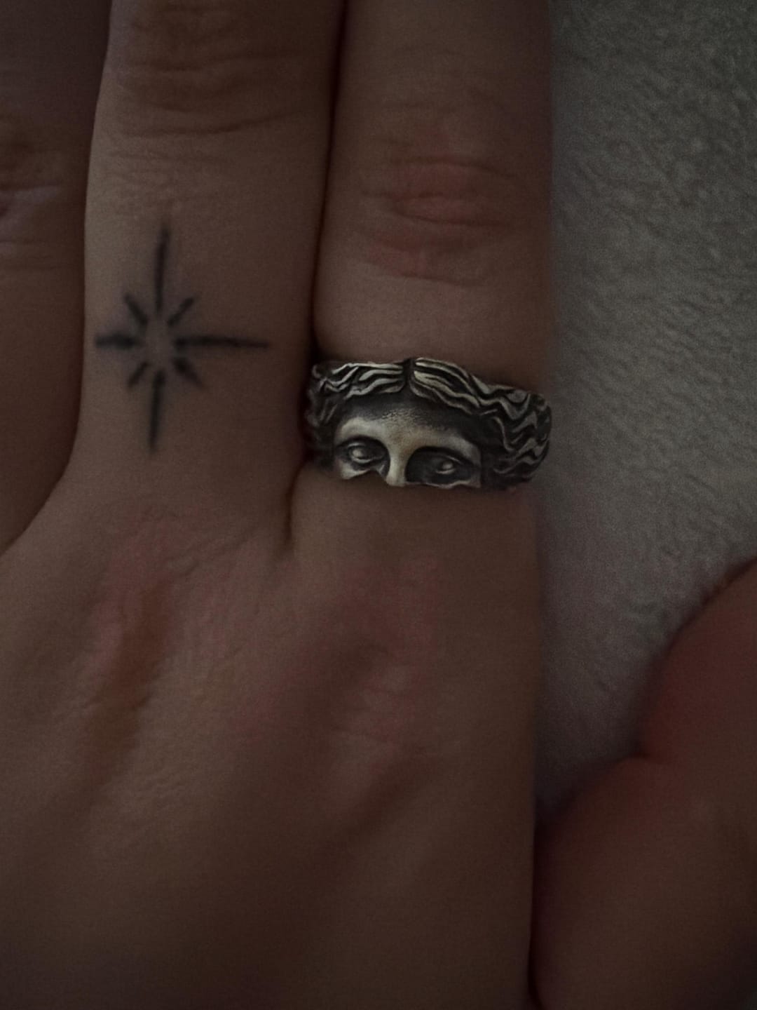 Customer photo review of Mythical Medusa Ring