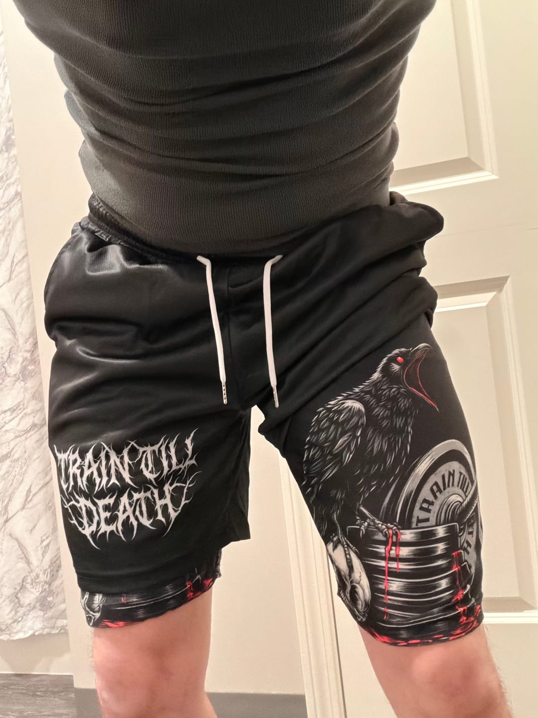 Customer photo review of Train Till Death 2 in 1 Training Gym Shorts 11493