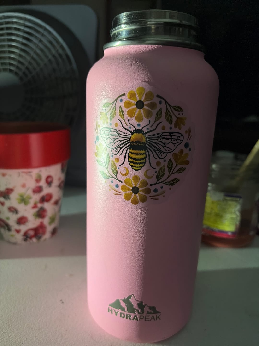 Customer photo review of Flowers And Bee Clear Sticker