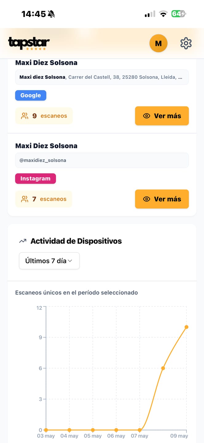 Customer photo review of Placa Reseñas de Google