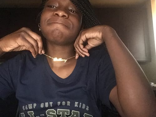 Customer photo review of The Classic Personalized Name Necklace
