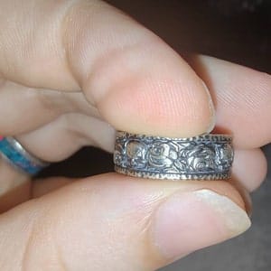 Customer photo review of Skull Rose Ring