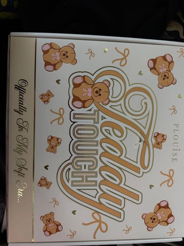 Customer's P. Louise Budget Box with a white and gold teddy bear themed design.