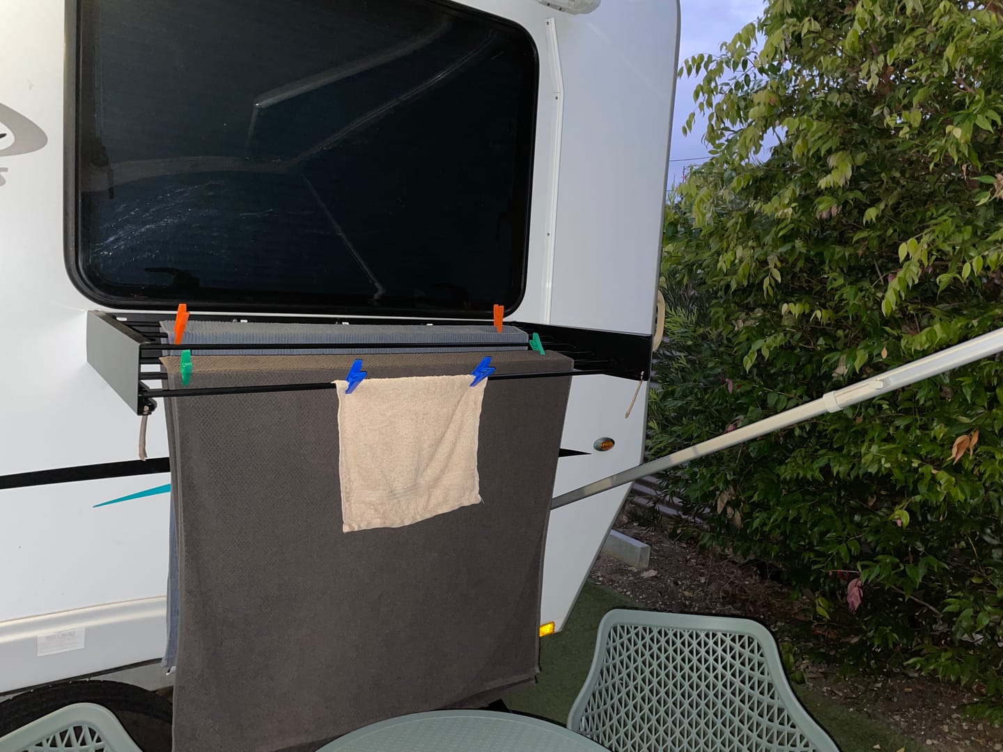 Customer photo review of Caravan Wall Mounted Drying Rack - Foldable Indoor and Outdoor