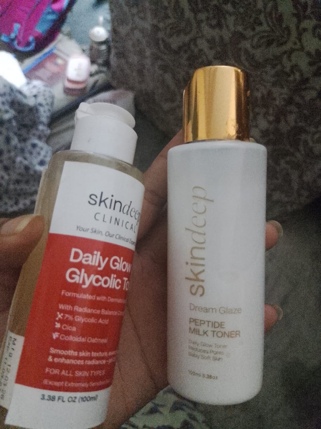 Customer photo review of Daily Glow Glycolic Toner