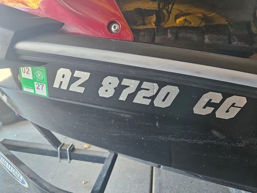 Customer photo review of Custom Boat Registration Numbers