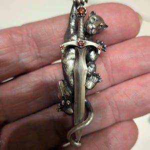 Customer photo review of Panther Sword Pendant