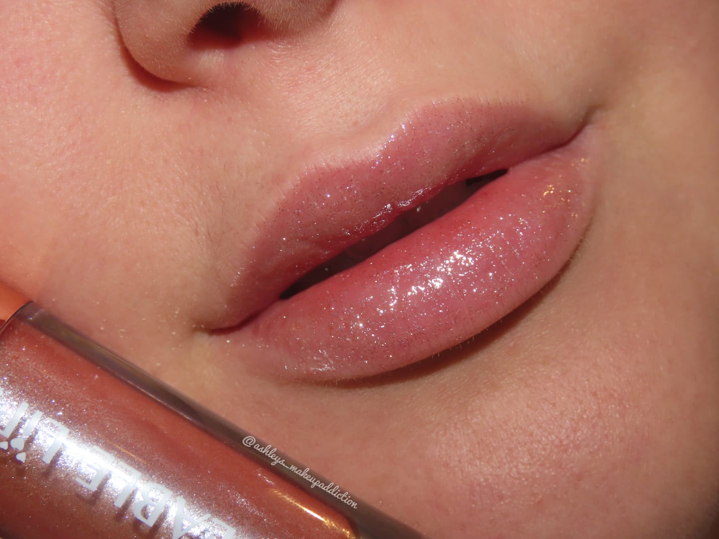 Customer photo review of Champagne Whirl Lip Gloss
