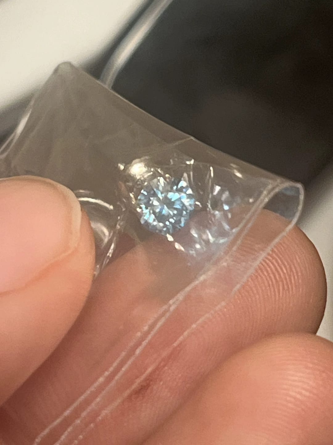 Customer photo review of GL Classic Solitaire  Moissanite Earrings