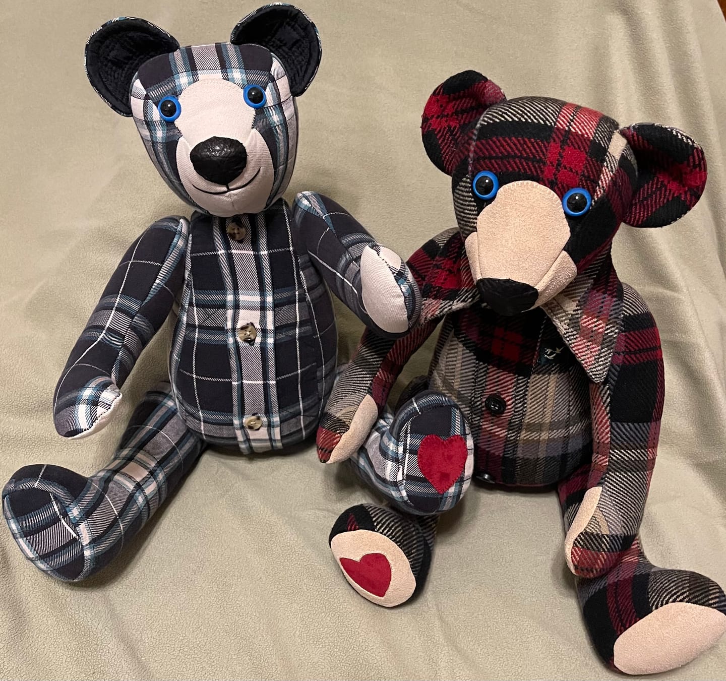 Customer photo review of Memory Bear FREE PATTERN