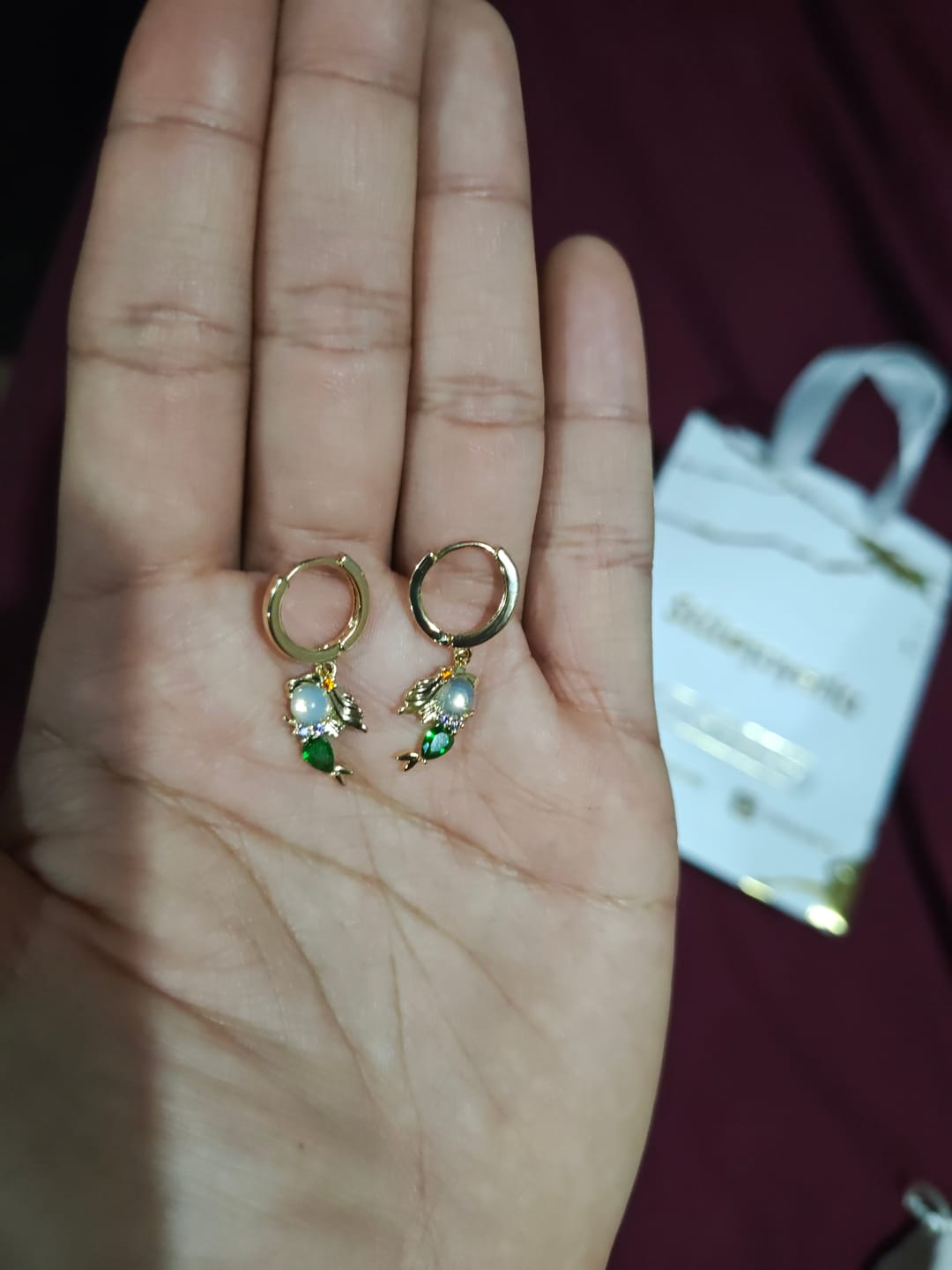 Customer photo review of Aretes Princesas Hoops