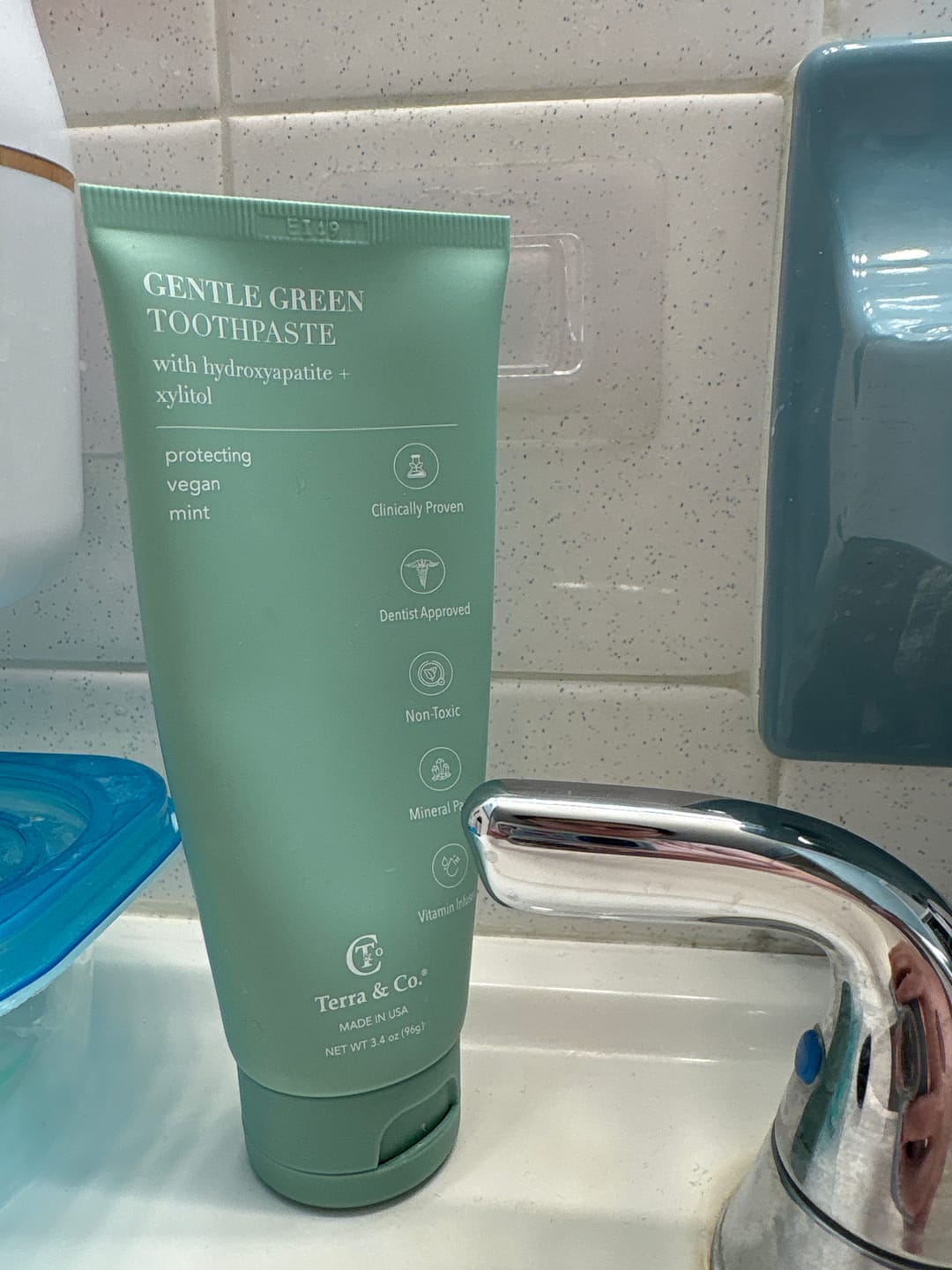 Customer photo review of Gentle Green™ Sensitive Toothpaste with Hydroxyapatite & B12 (Fluoride-Free, Natural Enamel Support & Sensitive Teeth Relief)