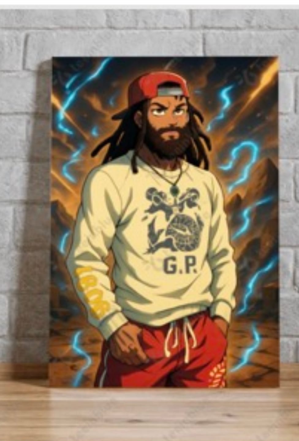 Customer photo review of Personalized Canvas - Portrait in Anime style