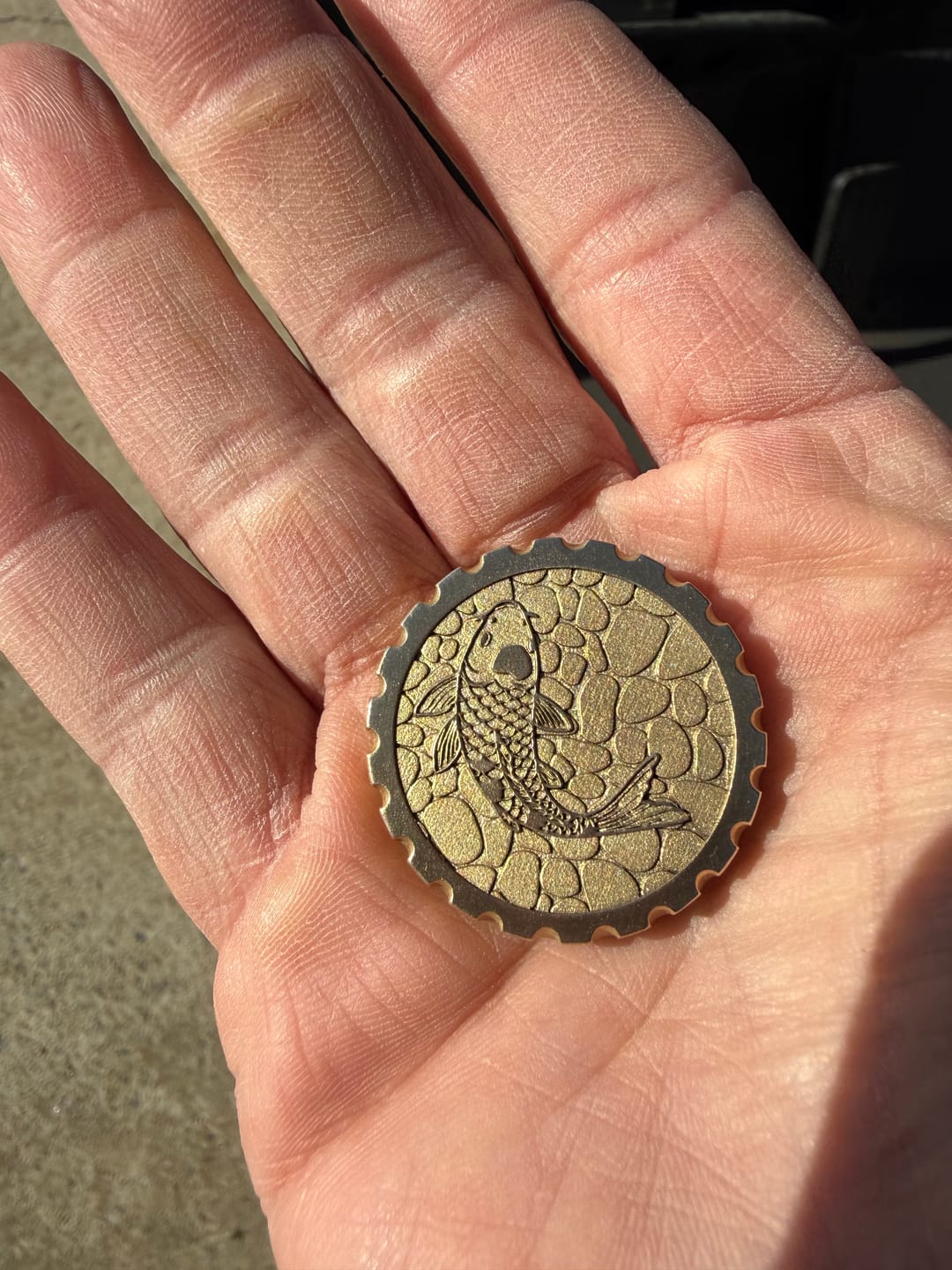 Customer photo review of Koi 2.0 Brass Ball Marker