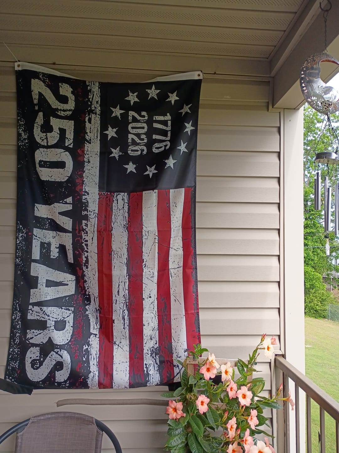 Customer photo review of 1776-2026 America 250 Flag | 250th Anniversary 3x5 Banner