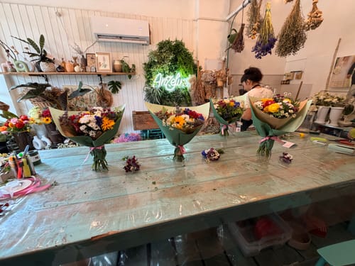 Customer photo review of סדנאות שזירת זר ספירלה
