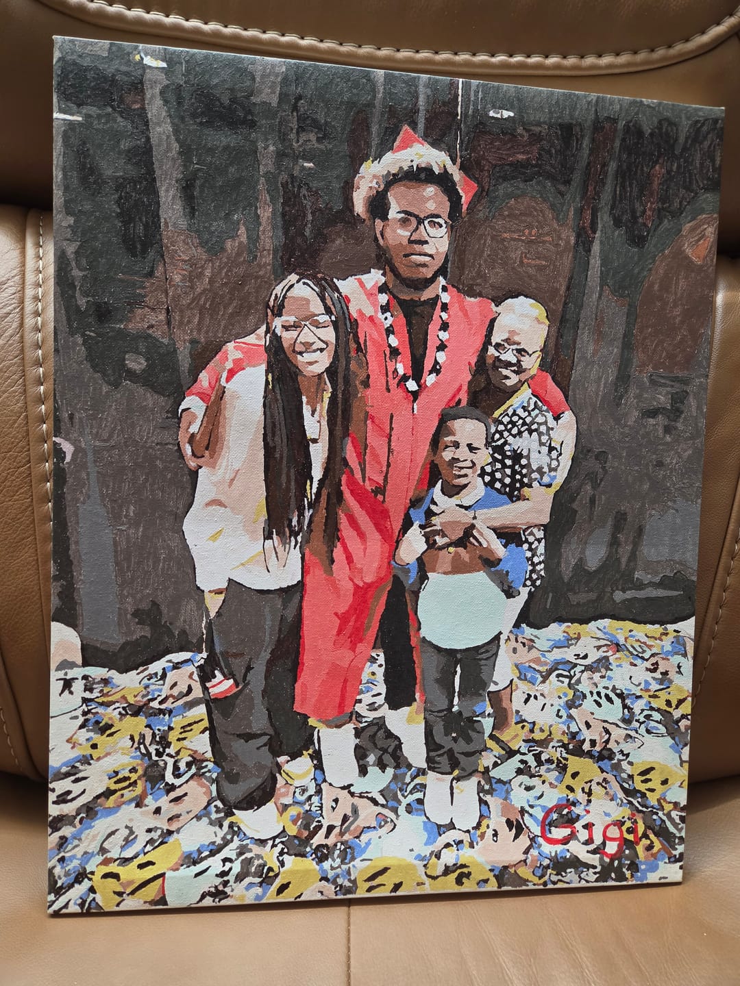 Customer photo review of Custom Paint by Number Kit
