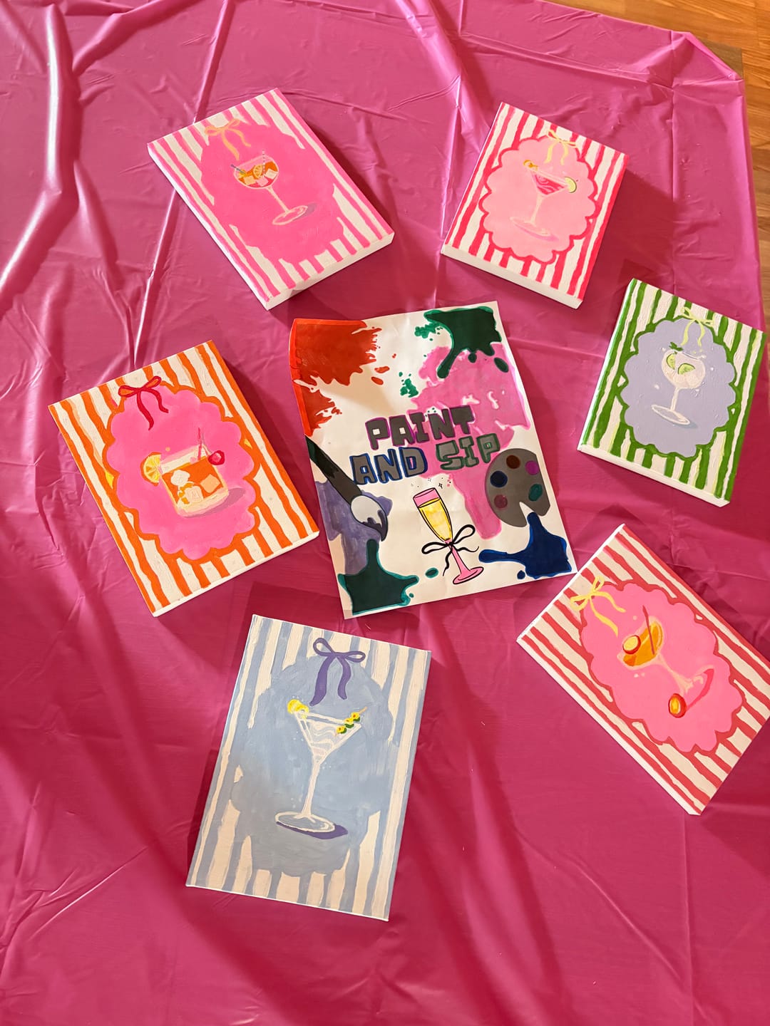 Customer photo review of 6 Mini Paintings - Trendy Cocktails Set