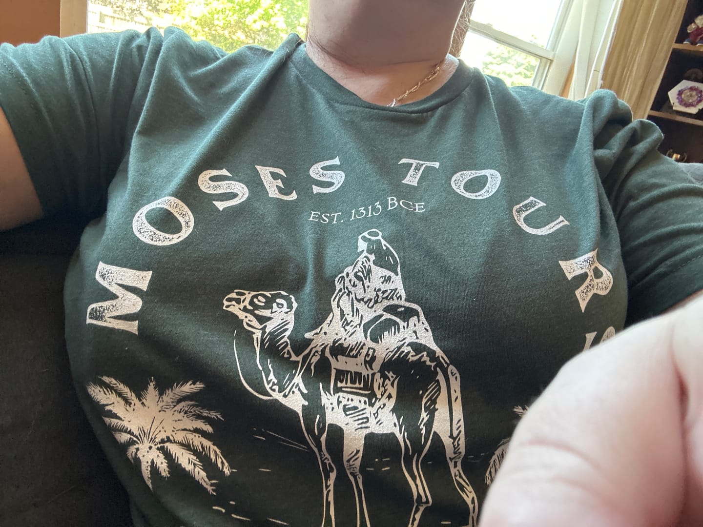 Customer photo review of תקוה | Hope In Hebrew Embroidered Heavyweight T-shirt