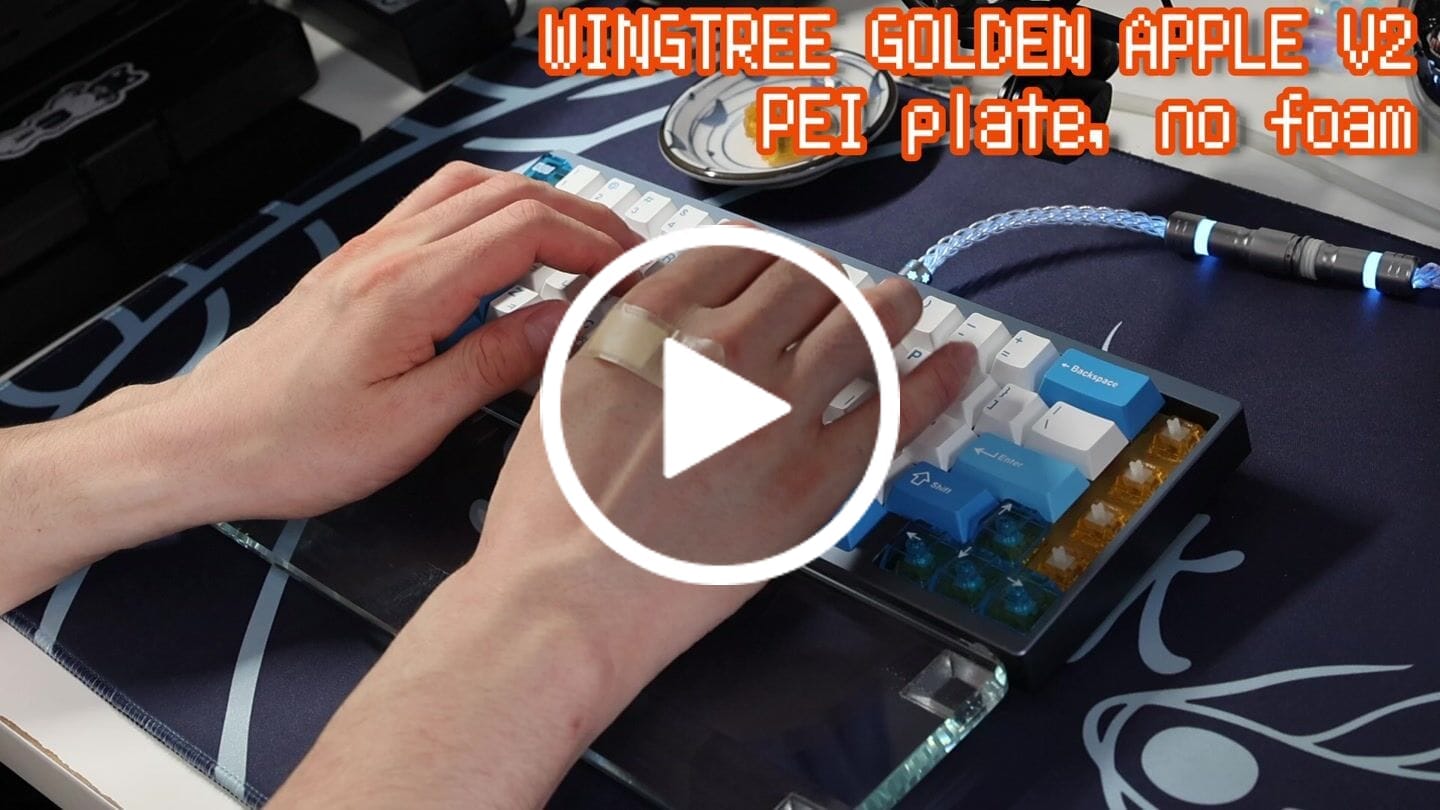 Customer video review of WINGTREE GOLDEN APPLE V2 TACTILE SWITCH FACTORY LUBED (10PCS)