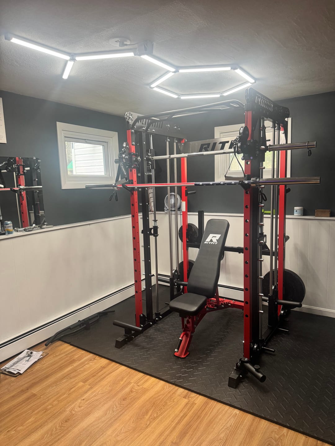 Customer photo review of RitFit M1 PRO Multi-Functional Smith Machine with Cable Crossover System and Squat Rack for Home Gym