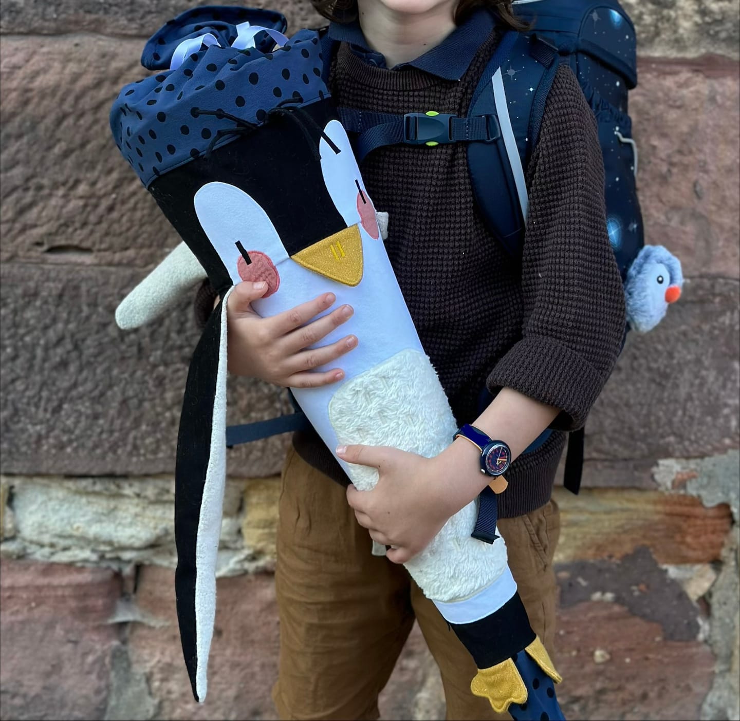 Customer photo review of E-Book Pinguin Schultüte | Schnittmuster