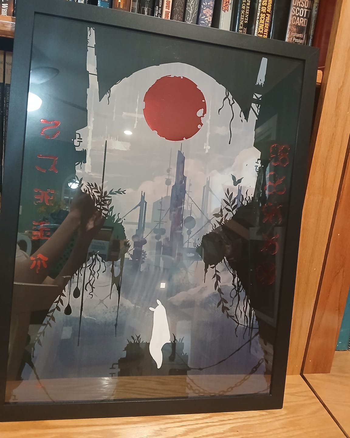 Customer photo review of Rain World - Survivor Looks to the Moon Foil Art Print