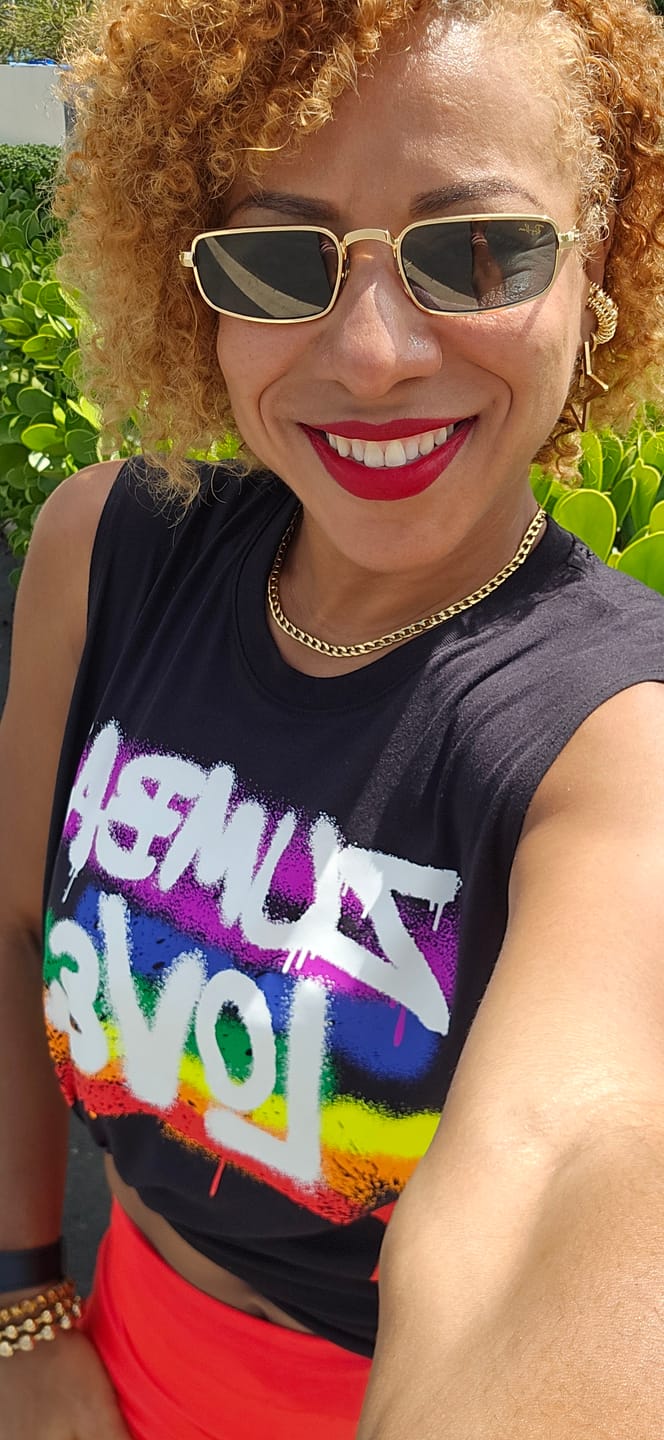 Customer photo review of Pride Crew Neck Muscle Tank