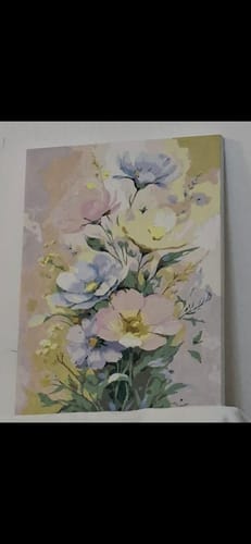 Customer photo review of צביעה לפי מספרים - ציור של פרחים עדינים