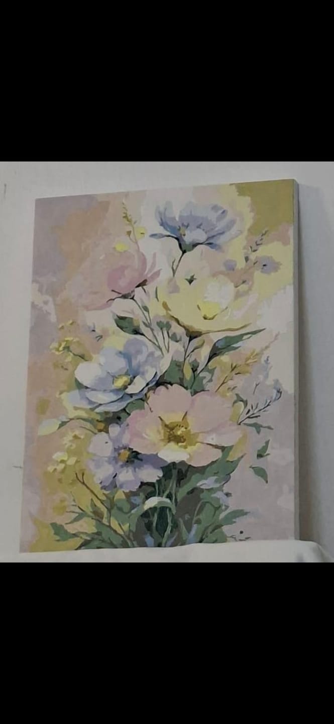 Customer photo review of צביעה לפי מספרים - ציור של פרחים עדינים