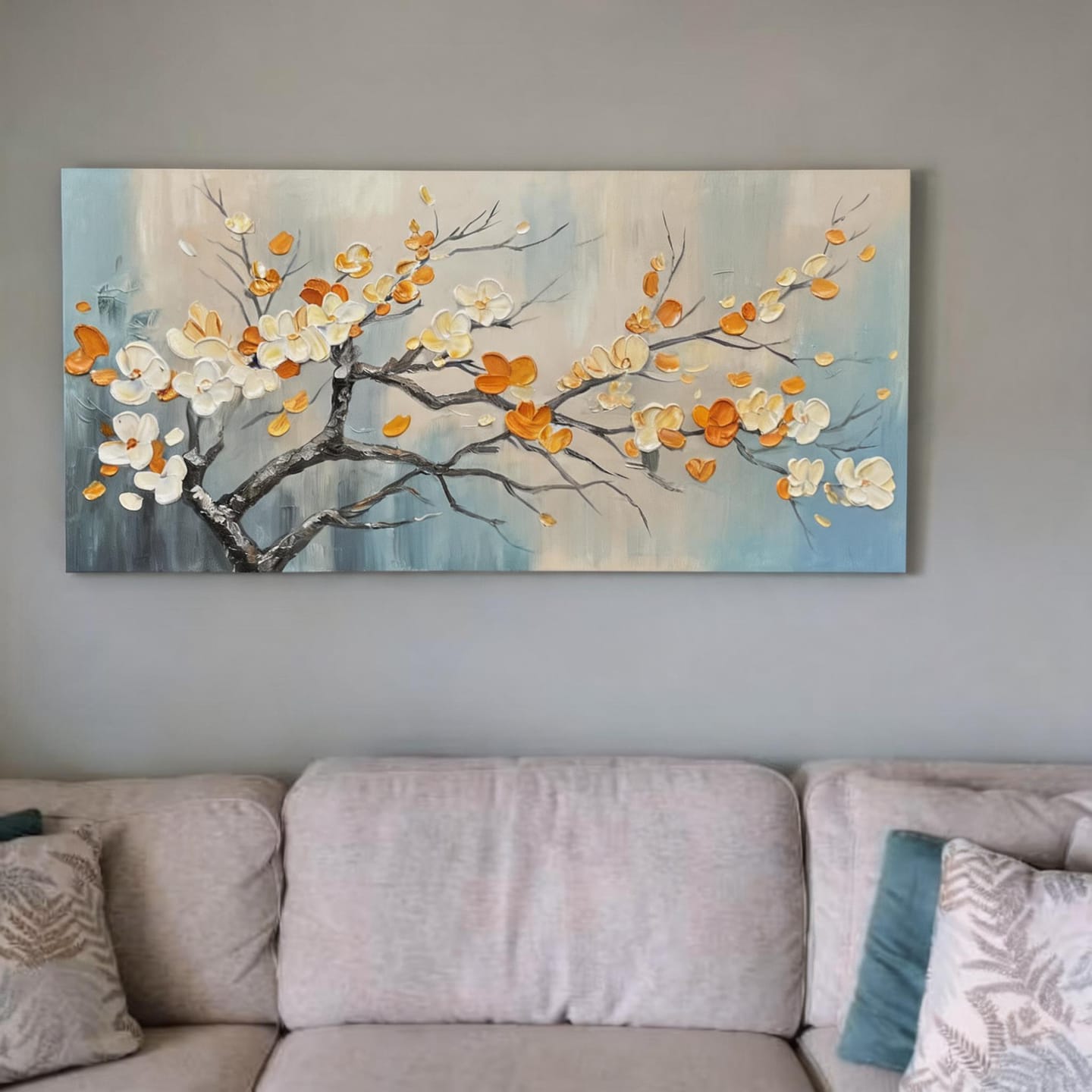 Customer photo review of Flower & Tree Textured Abstract Wall Art #SF011