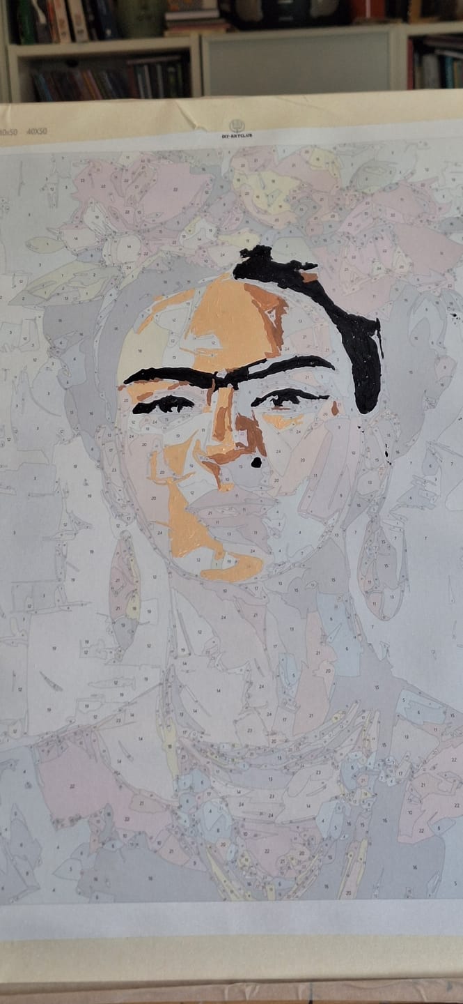 Customer photo review of Expressive Frida | Paint by Number