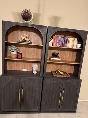 Customer photo review of Jagger 72" Tall Bookcase Cabinets (Set of 2)