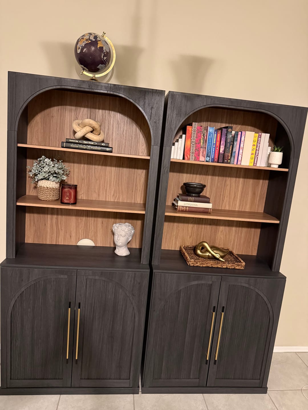Customer photo review of Jagger 72" Tall Bookcase Cabinets (Set of 2)